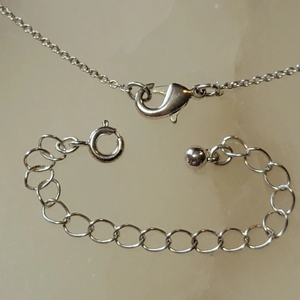Rare Diamonds Limited Edition Rhinestone Drop Necklace Avon Signed NRT Silver